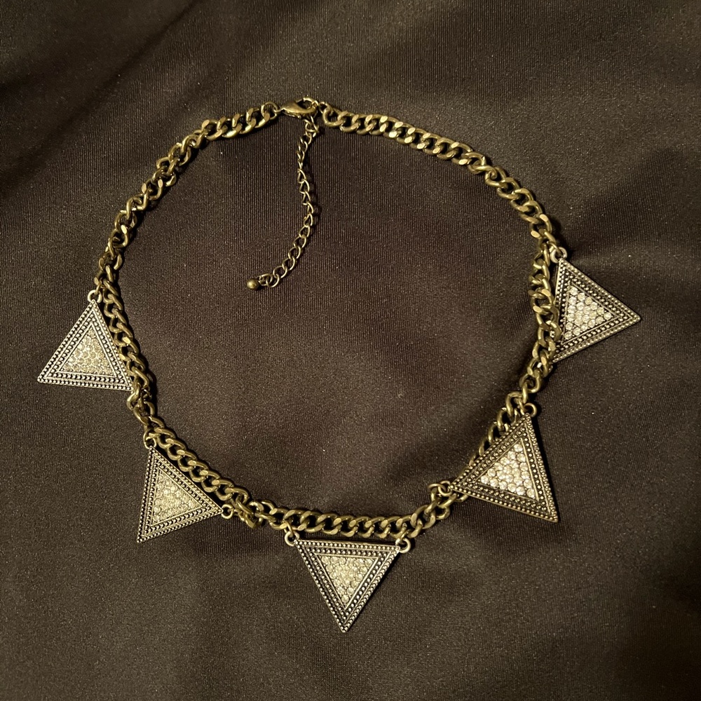 Gorgeous brass short adjustable necklace